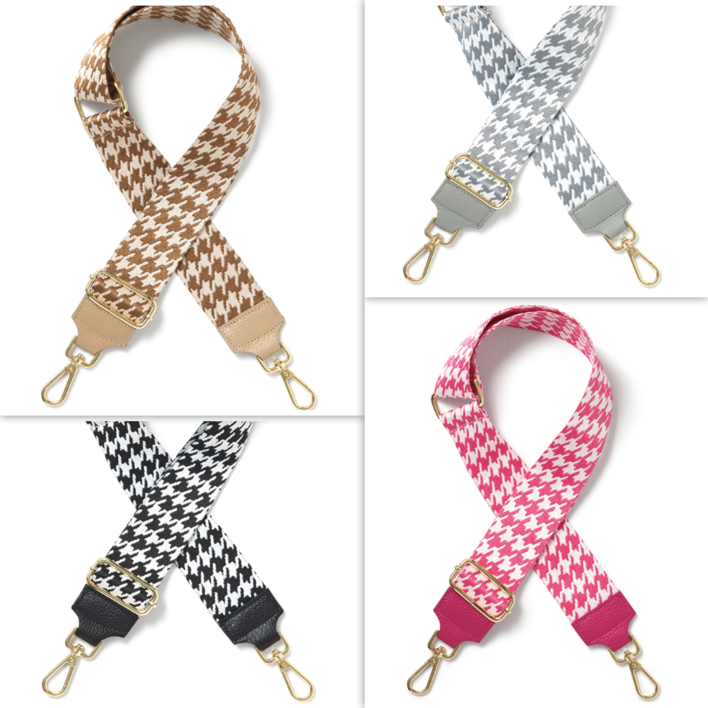 Leather Crossbody Bag With Dogtooth Strap Camera Bag With Etsy UK