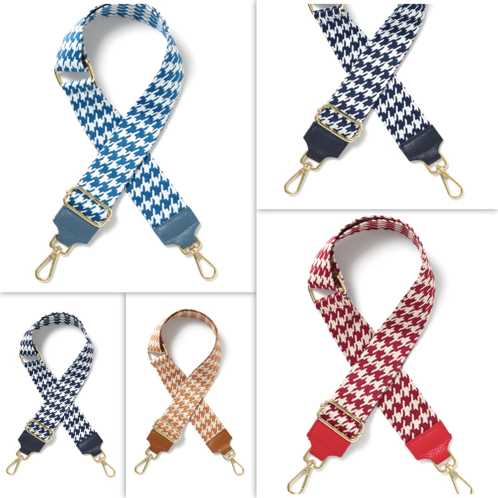 Leather Crossbody Bag With Dogtooth Strap Camera Bag With Etsy