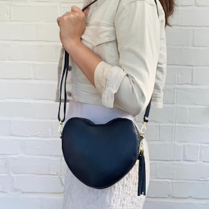 Love Heart Leather Bag, Heart Shape Bag, Valentines Day Bag, Valentines Gift, Small Heart Bag, Unusual Bag, Heart Bag