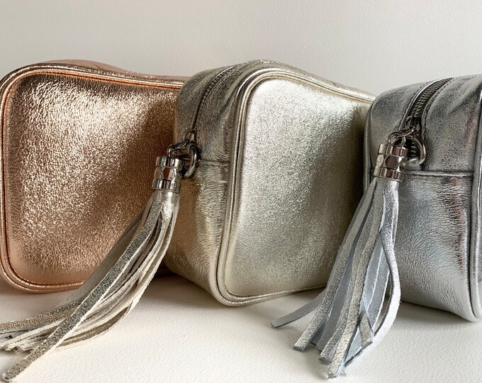 The Sacha Bag - Metallic Leather Crossbody Bag