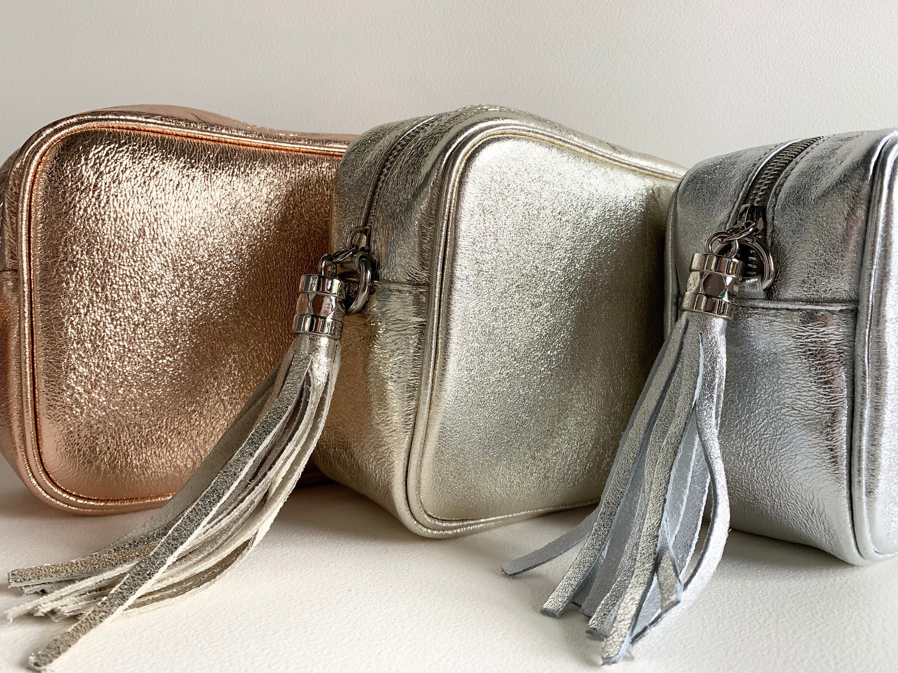Gold Silber Leder Crossbody Bag Rose Gold Kameratasche Hochzeitstasche Brautjungfer Geschenk Brautjungfer Tasche Metallic Tasche Etsy
