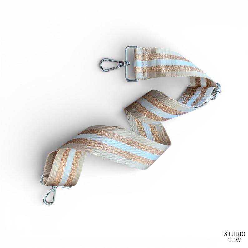 Gold Stripe Canvas Bag Strap: Adjustable Replacement Handbag Strap - Etsy