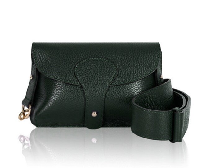 The Vogue Bag - Dark Green Leather Bum Bag