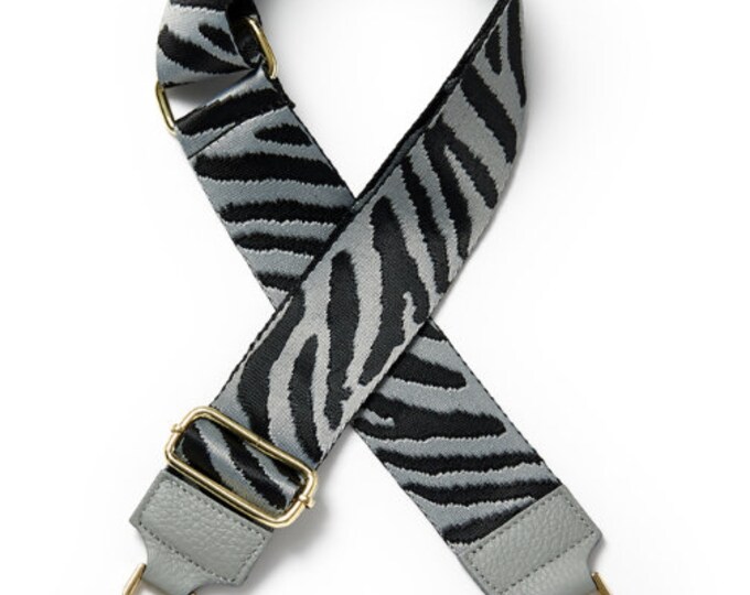 Light Grey - Zebra Stripe Bag Strap