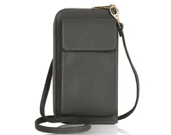 Grey Mini Crossbody Bag, Mini Crossbody Bag, Small Phone Bag, Purse With Strap, Purse Bag, Small Bag, Everyday Bag For Phone & Purse