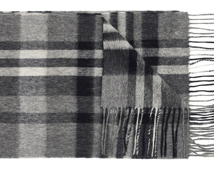 100% Wool Check Scarf