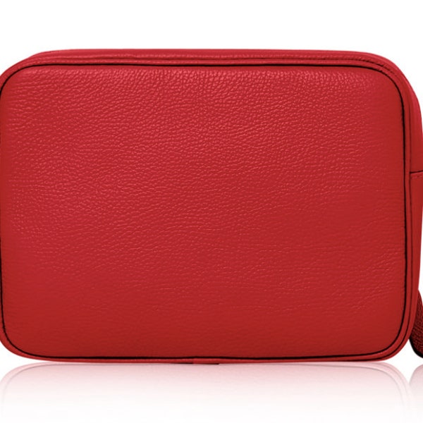 Red X Large Crossbody Bag, Large Camera Bag, Oversized Tassel Bag, Large Everyday Bag, Work Bag, Big Leather Handbag