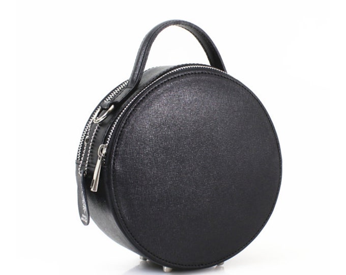 The Grace Bag - Round Leather Grab Bag
