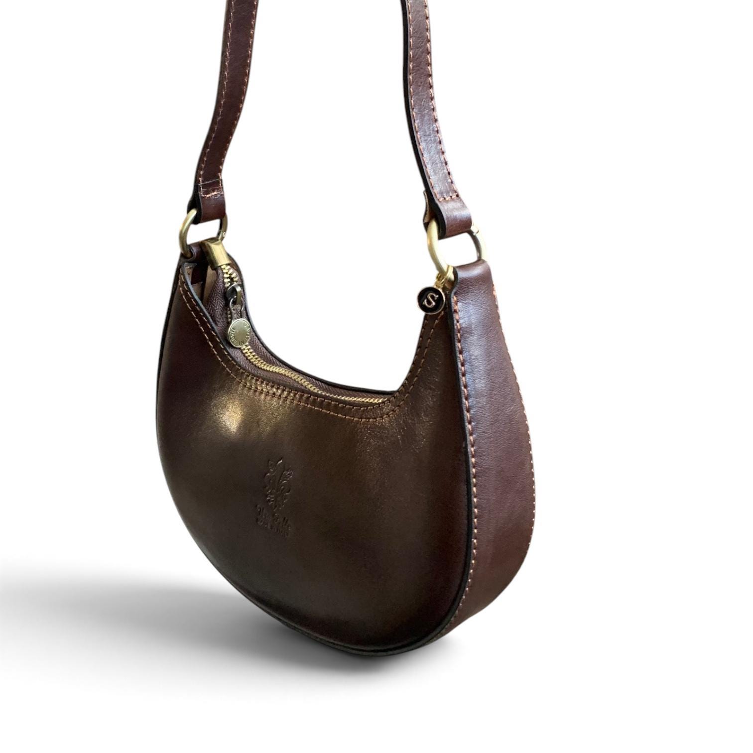 Leather Half Moon Bag - Etsy