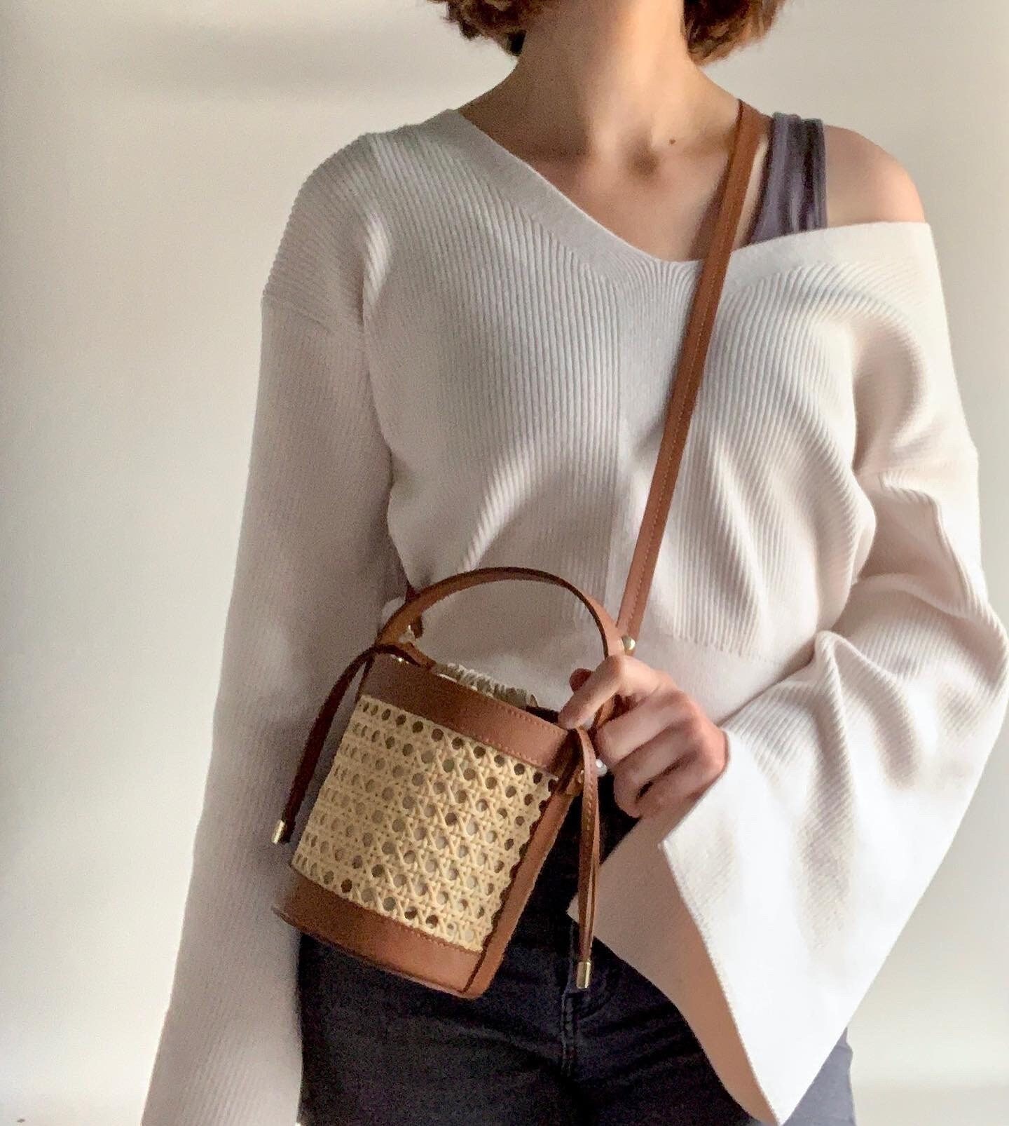 Coccinelle Woven Bucket Bag