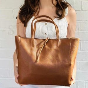 Tan Leather Shoulder Bag, Large Boho Bag, Brown Leather Bag, Leather Tote Bag, Italian Leather Bag, Tan Brown Bag, Italian Leather Tote