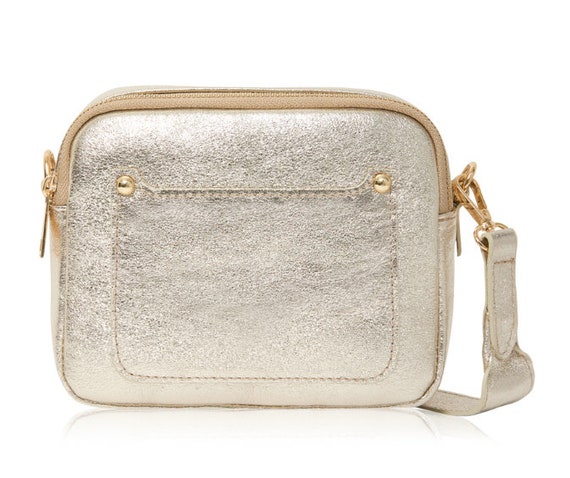 crossbody pale gold