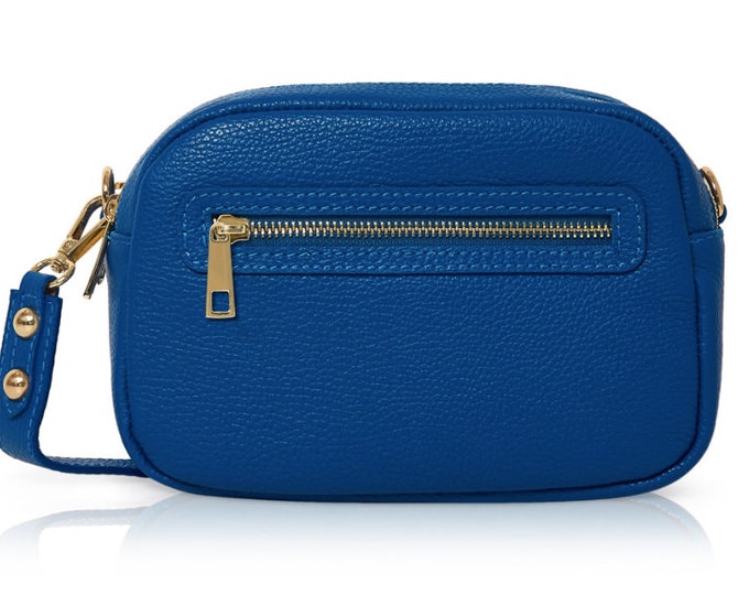 The Beau Bag - Royal Blue Leather Crossbody Bag