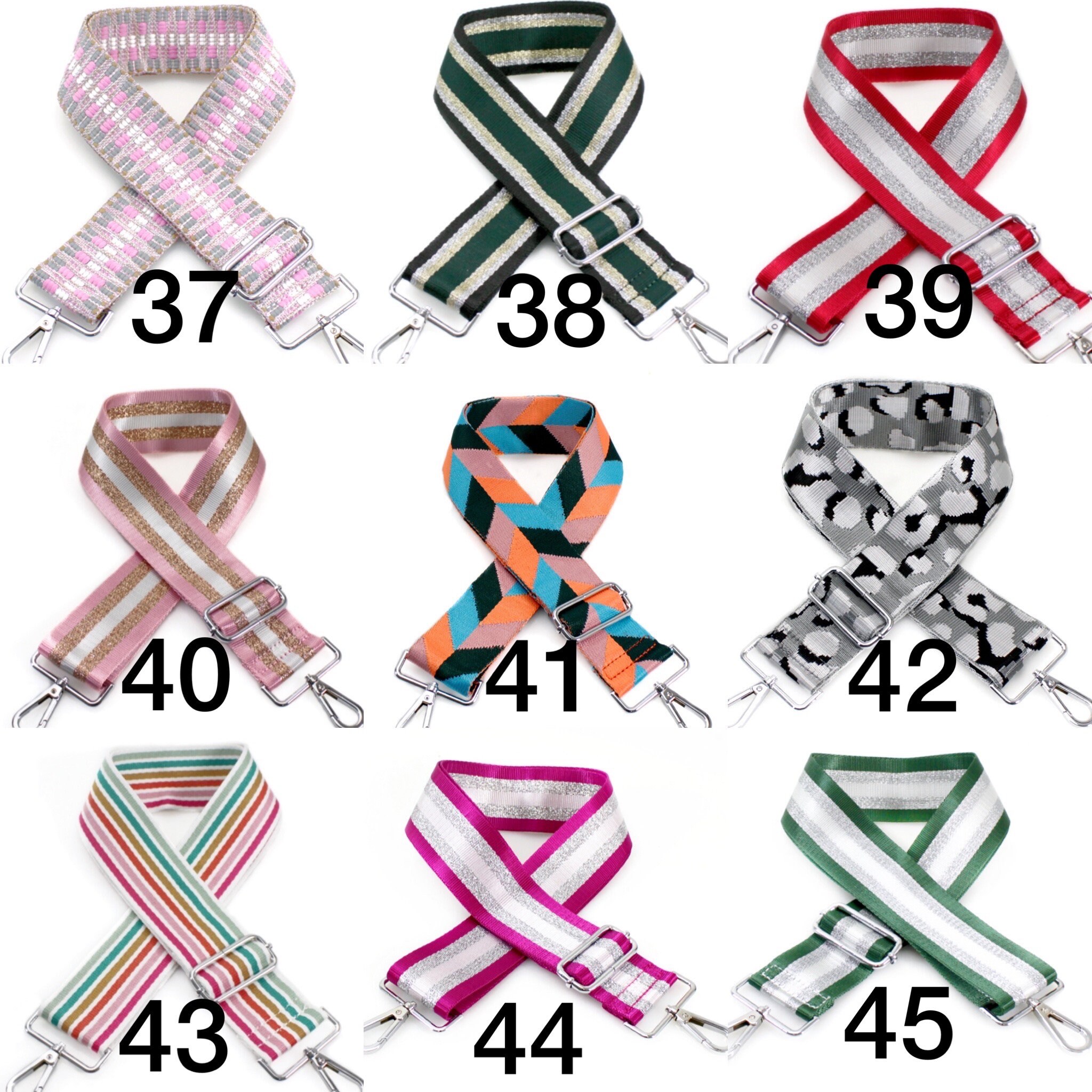 Bag Strap With Silver Hardware Replacement Silver Metal Bag Etsy