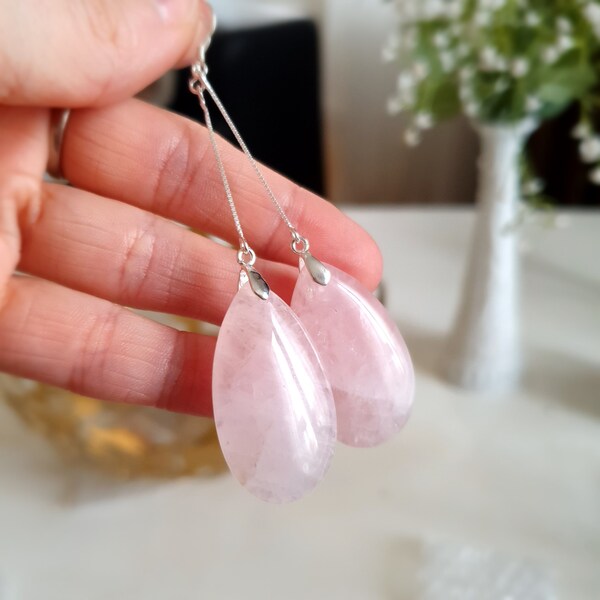 Rose Quartz Cascade Earrings main image 1