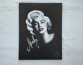Handmade Acrylic Painting Marilyn Monroe. 30x40cm. Collector's item!