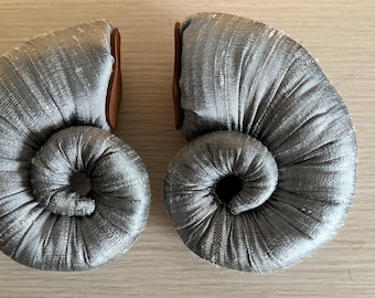 Ram's Horns Made of Silvery Dupioni Silk for Your Own Headdresses