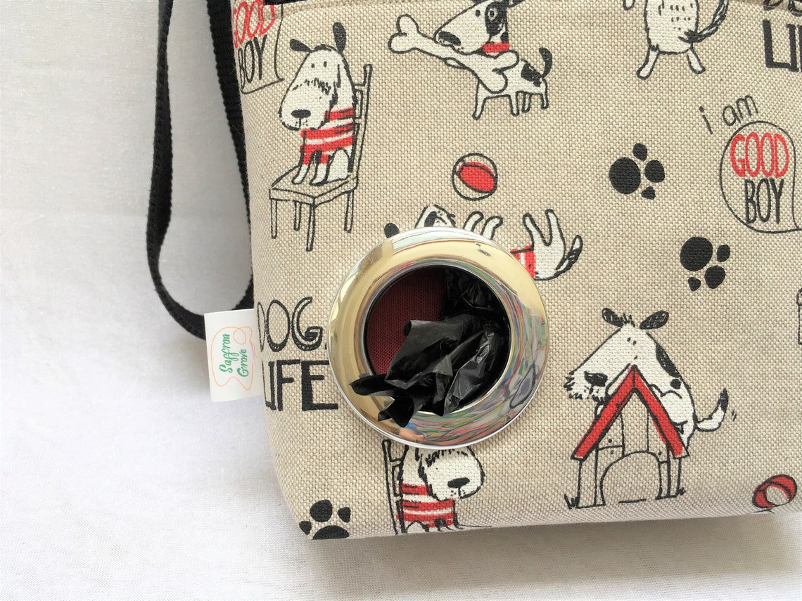 Dog walkers bag unisex shoulder bag with poo bag holder. Etsy
