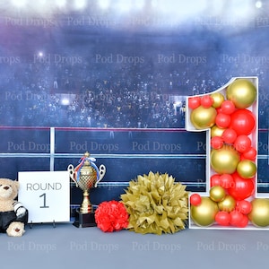 Red and Gold Boxing Set - Digital Backdrop