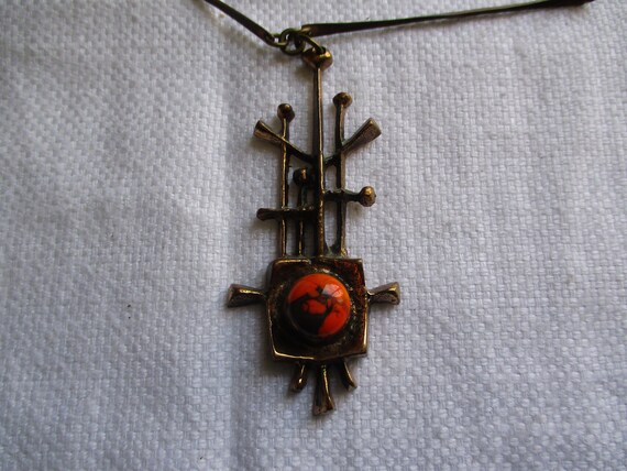 JOZSEF PERI Vintage BRUTALIST Pendant Necklace