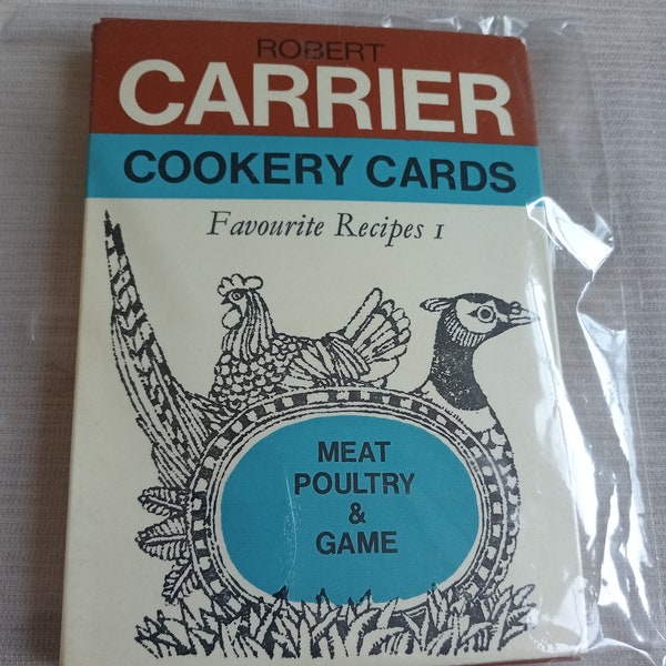 Robert Carrier cookery cards, Robert Carrier, Cookery cards, Vintage Cook book, Cookbook