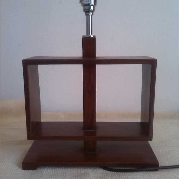 Wooden Lamp/An oblong  wooden table  lamp