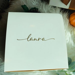 Empty Personalized Bridesmaid Proposal Box - 8x8x4 White Box - Bridal Shower Gift Box - Gift Box with Ribbon - Bridal Proposal
