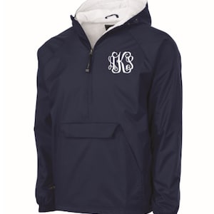 Monogrammed Pullover - Monogrammed Lined Pullover - Charles River Classic Pullover - Sorority Pullover - Personalized Pullover - Rain Jacket