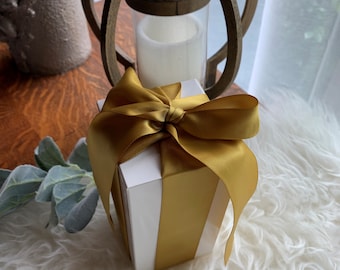Empty Personalized Bridesmaid Proposal Box with Ribbon - 8x8x3.5 White Box - Bridal Shower Gift Box - Gift Box with Ribbon - Bridal Proposal