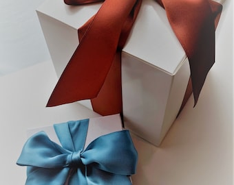 Empty Personalized Bridesmaid Proposal Box with Ribbon - 8x8x3.5 White Box - Bridal Shower Gift Box - Gift Box with Ribbon - Bridal Proposal