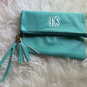 Monogram Clutch- Monogram Tassel Crossbody Bag- Monogrammed Crossbody Purse- Monogram Wristlet-Spring & Summer Bag