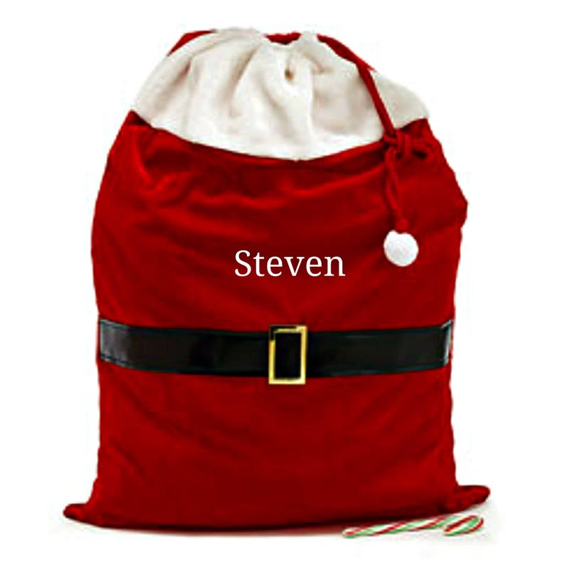 Monogrammed Santa Sack Santa Bag Monogrammed Santa Bag Etsy