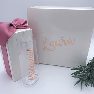 Bridesmaid Gift Box, Bridesmaid Proposal Box, Bridesmaid Gifts Will You Be My Bridesmaid, Maid of Honor Proposal Empty Personalized Gift Box