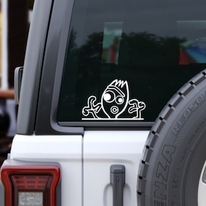 Forky Decal Sticker, Toy Story Waving Decal, Car Decal, Laptop Sticker, Pixar Fan Gift approx. size 6.5&quot; x 4&quot;
