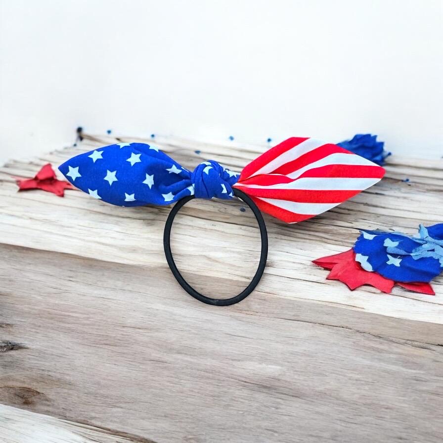 Patriotische Haargummis Mit US-Flagge – 2 Stück, Elastisch & Weich – Perfekt Für 4. Juli, Partys & Feiern