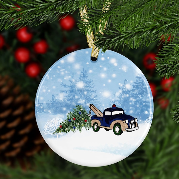 Tow Truck Ornament Etsy