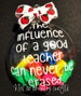Personalized teacher appreciation ornament, Teacher Apprection Gift. Eraser Ornament, Influence Of A good Teacher 