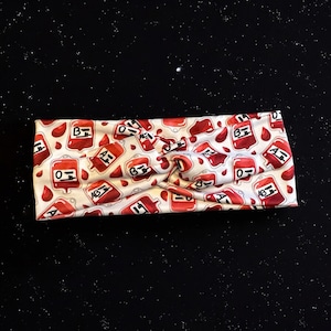 Blood Bags Costume Headband, Scary Hair Band, Haunted House Accessory, Halloween Party Headwear