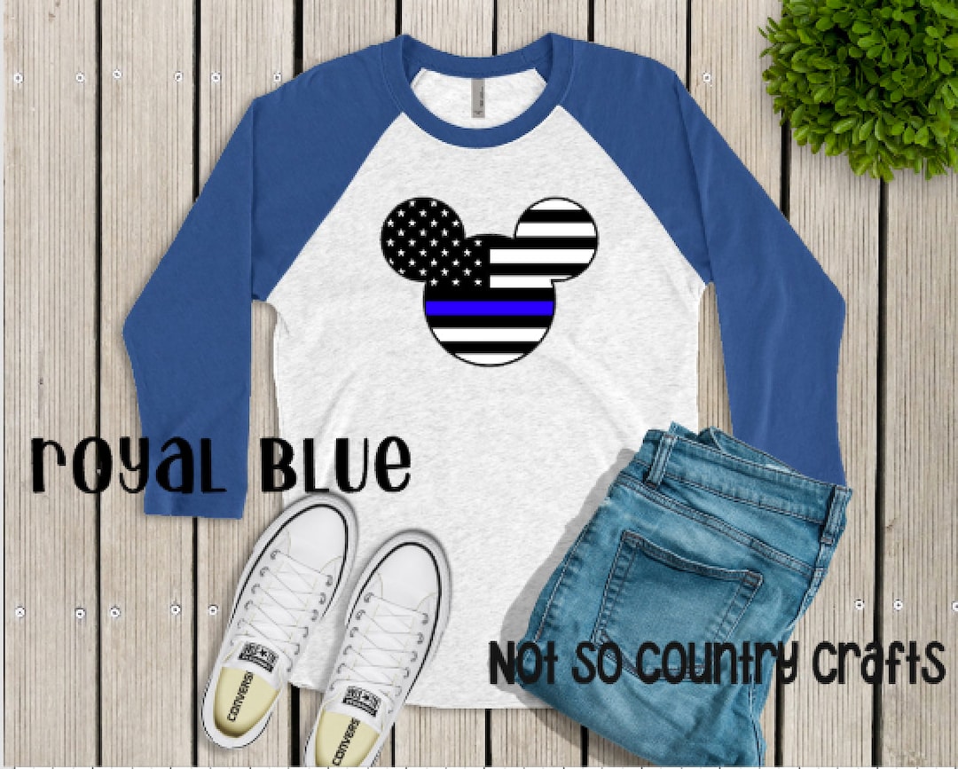 Thin Blue Line Mickey Shirt, Police Shirt, Law Enforcement Shirt ...
