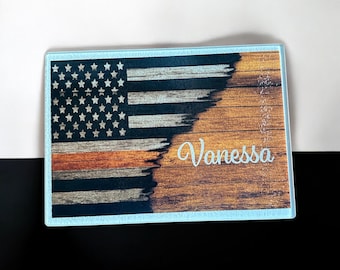 thin gold line glass cutting board, 911 dispatcher, gift for dispatcher, kitchen item