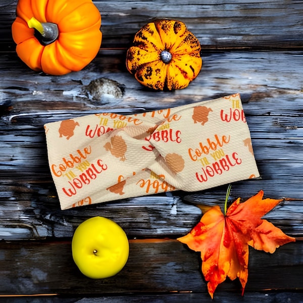 Stretchy Turkey Headband Twist Style, Thanksgiving Themed, Fall Hair Accessory, Festive Headpiece, Holiday Costume