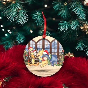 Handgemachte Winnie Puuh Ornament personalisierte Geschenk, Disney Urlaub Dekor, benutzerdefinierte Name Ornament