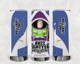 buzz lightyear, toy story, bicchiere da 20 once Acciaio inossidabile, lavabile in lavastoviglie, senza resina epossidica