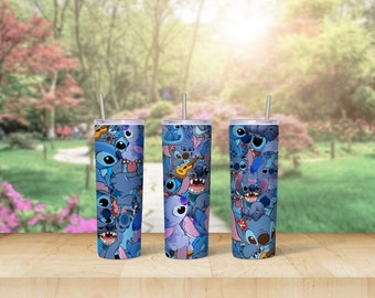 puntada, lilo y vaso de puntada, vaso de lilo y puntada, taza de puntada de 20 oz vaso de acero inoxidable, apto para lavavajillas, sin epoxi