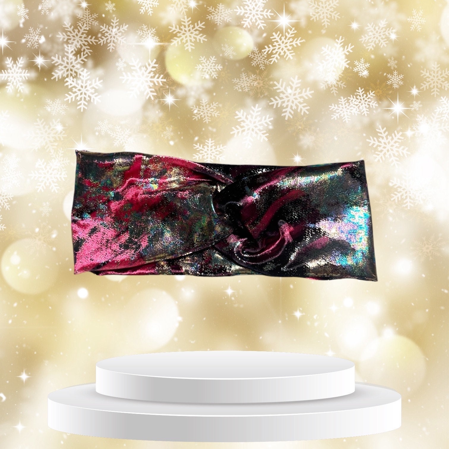 Fuchsia/silver Luxury Splatter Design Iridescent Metallic  display picture 3
