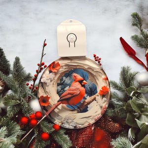 Roter Kardinal Light Up Ornament, Weihnachtsbaum-Dekor, LED-Weihnachtskardinalverzierung, Feiertagsdekoration, Weihnachtsverzierung