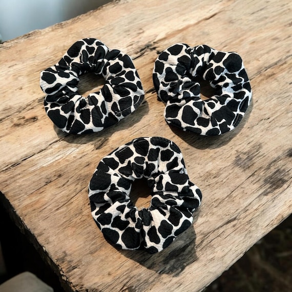 Haargummis Mit Kuh-Print – Elastisch, Süß & Praktisch | 4er-Set Für Mädchen, Frauen, Zöpfe & Pferdeschwanz