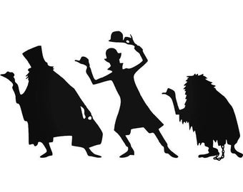 Vinyl decal, Car Decal, sticker, lap top, haunted mansion inspired, hitchhikers, ghost, 6"