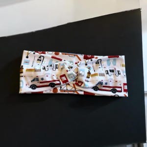 EMS Ambulance Headband, Soft Stretchy Hair Accessory, EMT Gift, Nurse Headwrap