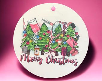 Krankenschwester Weihnachtsbaum Dekoration, personalisierte Verzierung Geschenk, medizinische professionelle Urlaub Dekor, RN Geschenk